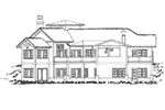 Vacation House Plan Rear Elevation - Pinehurst Lane Rustic Home 163D-0008 - Shop House Plans and More