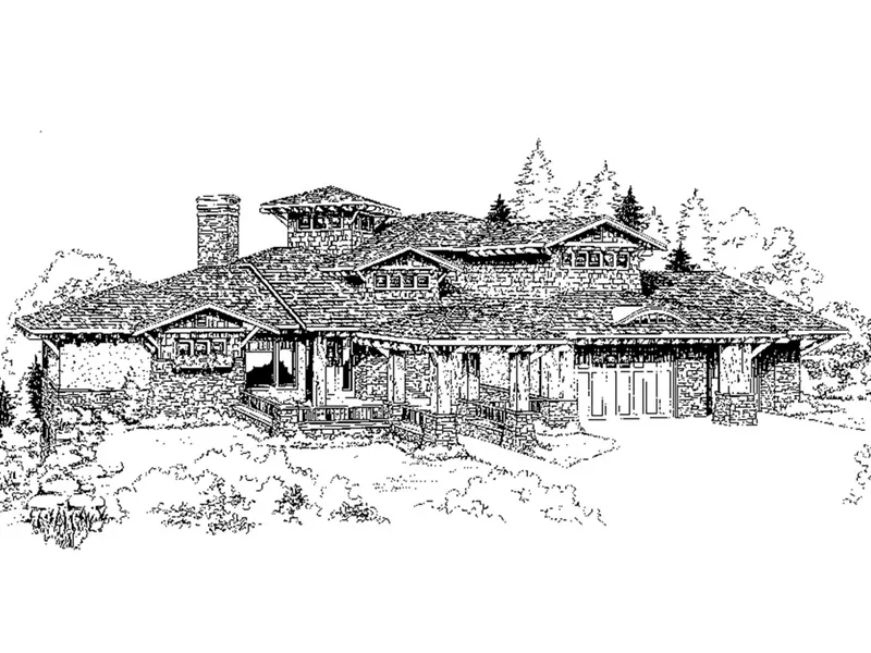 Rustic House Plan Front Image of House - Prairie Wind Luxury Home 163D-0009 - Shop House Plans and More