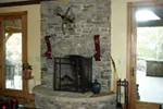 Log Cabin House Plan Fireplace Photo 01 - Rock Creek Rustic Home 163D-0010 - Shop House Plans and More