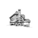 Cabin & Cottage House Plan Left Elevation - Rock Creek Rustic Home 163D-0010 - Shop House Plans and More