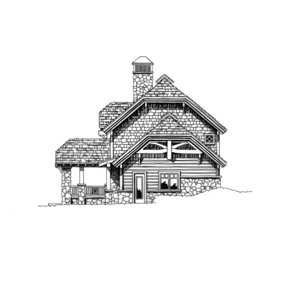 Cabin & Cottage House Plan Right Elevation - Rock Creek Rustic Home 163D-0010 - Shop House Plans and More