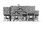 Log House Plan Front Elevation - Sheridan Hill Rustic Log Home 163D-0011 - Shop House Plans and More