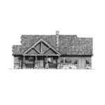 Log House Plan Rear Elevation - Sheridan Hill Rustic Log Home 163D-0011 - Shop House Plans and More