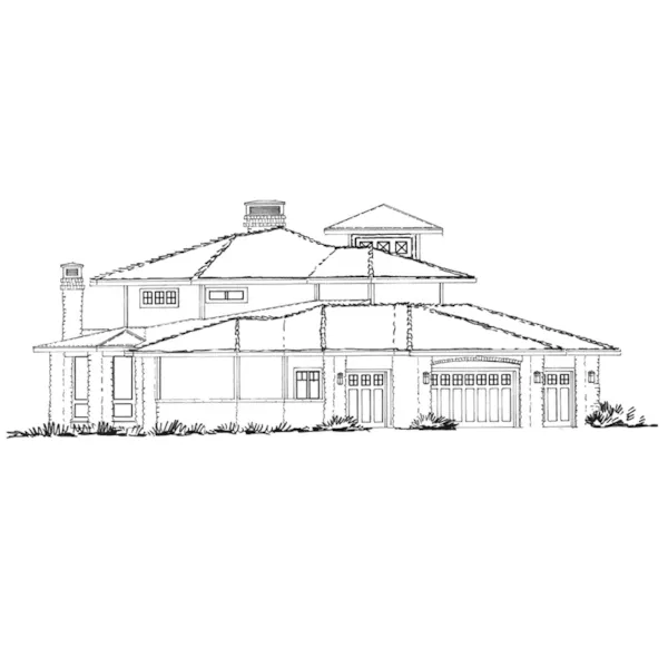 Country House Plan Left Elevation - Spring Branch Modern Home 163D-0012 - Shop House Plans and More