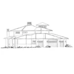 Country House Plan Left Elevation - Spring Branch Modern Home 163D-0012 - Shop House Plans and More