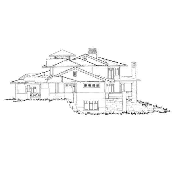 Country House Plan Right Elevation - Spring Branch Modern Home 163D-0012 - Shop House Plans and More