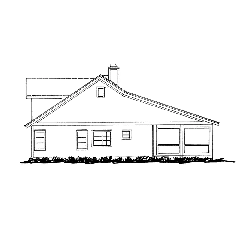 Log House Plan Left Elevation - Summer Retreat Lowcountry Home 163D-0013 - Shop House Plans and More