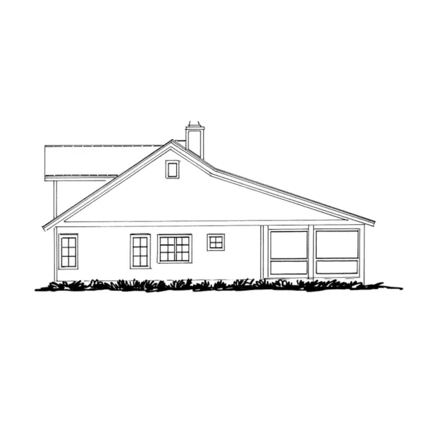 Rustic House Plan Left Elevation - Summer Retreat Lowcountry Home 163D-0013 - Shop House Plans and More