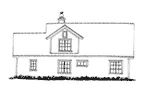 Log House Plan Rear Elevation - Summer Retreat Lowcountry Home 163D-0013 - Shop House Plans and More