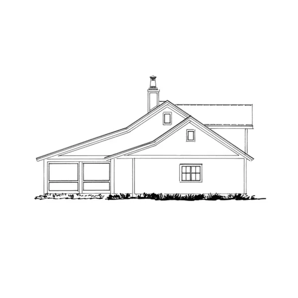 Rustic House Plan Right Elevation - Summer Retreat Lowcountry Home 163D-0013 - Shop House Plans and More