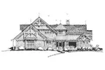 Log House Plan Front Elevation - Tamano Rustic Craftsman Home 163D-0014 - Shop House Plans and More