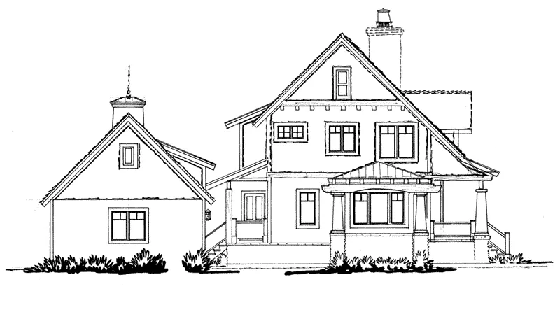 Lowcountry House Plan Left Elevation - Winterpark Craftsman Home 163D-0016 - Shop House Plans and More