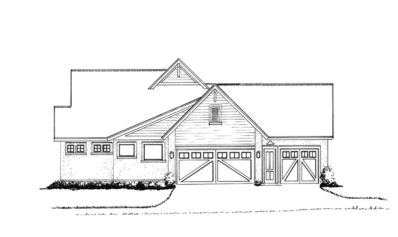 European House Plan Right Elevation - 163D-0018 - Shop House Plans and More