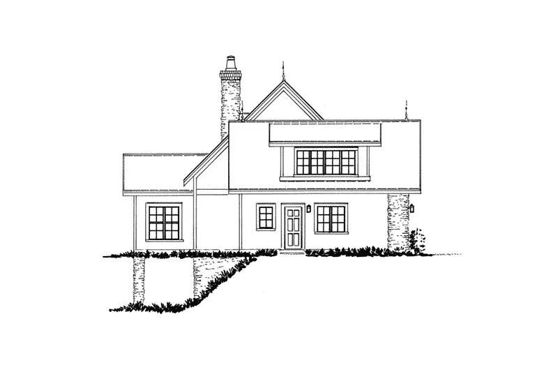 Modern Farmhouse Plan Left Elevation - Evans Farm Craftsman Home 163D-0019 - Shop House Plans and More
