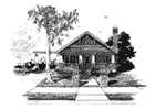 Ranch House Plan Front Elevation - Glen Allen Lane Craftsman Home 163D-0021 - Shop House Plans and More