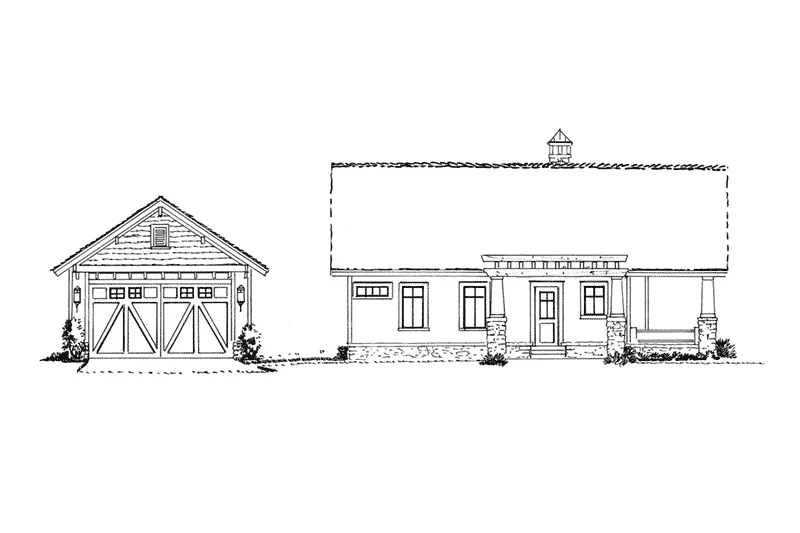 Bungalow House Plan Left Elevation - Glen Allen Lane Craftsman Home 163D-0021 - Shop House Plans and More