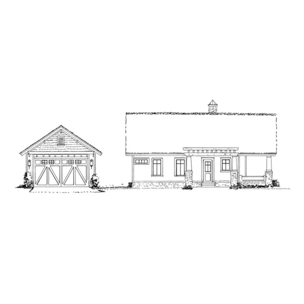 Rustic House Plan Left Elevation - Glen Allen Lane Craftsman Home 163D-0021 - Shop House Plans and More