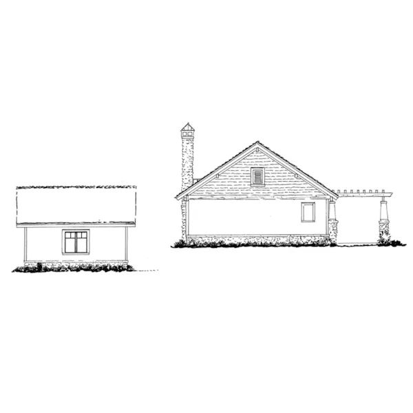 Rustic House Plan Rear Elevation - Glen Allen Lane Craftsman Home 163D-0021 - Shop House Plans and More