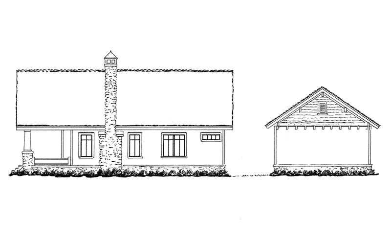Bungalow House Plan Right Elevation - Glen Allen Lane Craftsman Home 163D-0021 - Shop House Plans and More