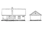 Ranch House Plan Right Elevation - Glen Allen Lane Craftsman Home 163D-0021 - Shop House Plans and More