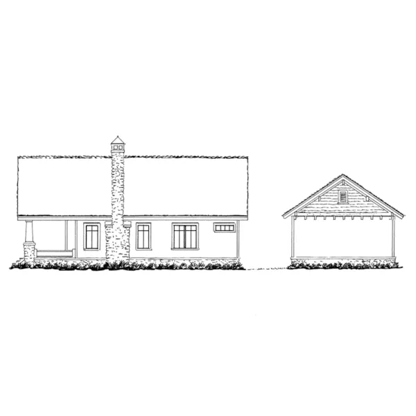 Rustic House Plan Right Elevation - Glen Allen Lane Craftsman Home 163D-0021 - Shop House Plans and More