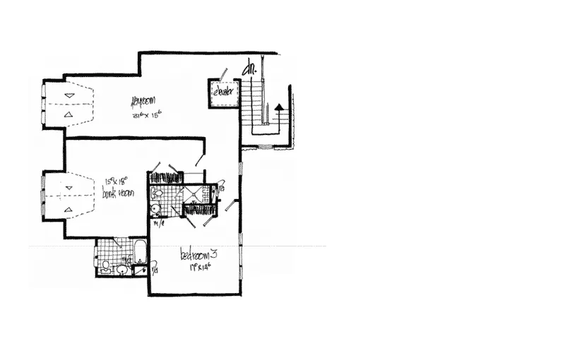 Ranch House Plan Second Floor - 163D-0022 - Shop House Plans and More