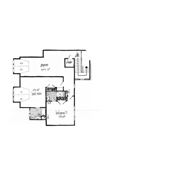 Rustic House Plan Second Floor - Stonegate Luxury Craftsman Home 163D-0022 - Shop House Plans and More