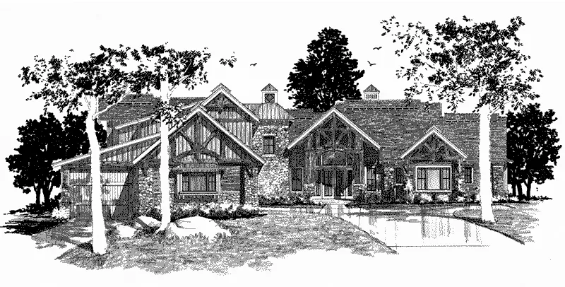 Rustic House Plan Front Elevation - 163D-0022 - Shop House Plans and More