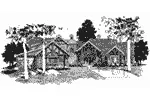 Rustic House Plan Front Elevation - Stonegate Luxury Craftsman Home 163D-0022 - Shop House Plans and More