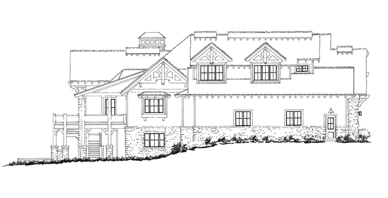 Rustic House Plan Left Elevation - 163D-0022 - Shop House Plans and More