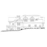 Rustic House Plan Left Elevation - Stonegate Luxury Craftsman Home 163D-0022 - Shop House Plans and More