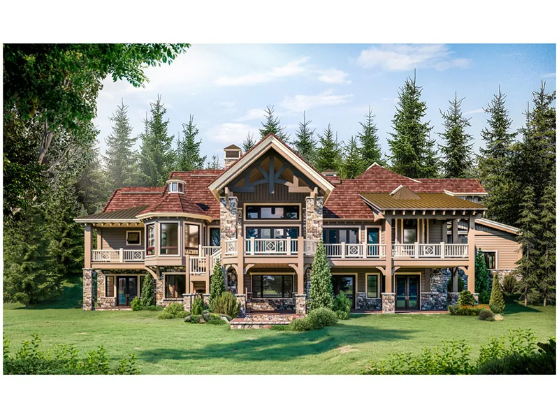 Rustic House Plan Rear Photo 01 - 163D-0022 - Shop House Plans and More