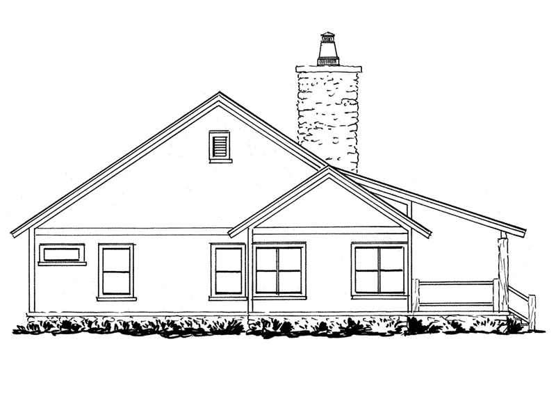 Lowcountry House Plan Left Elevation - 163D-0023 - Shop House Plans and More
