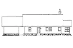 Lowcountry House Plan Rear Elevation - 163D-0023 - Shop House Plans and More