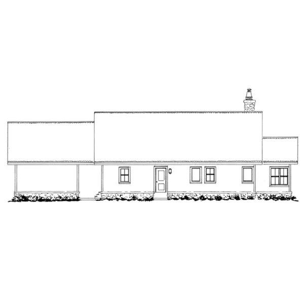 Southern House Plan Rear Elevation - Timberrock Rustic Home 163D-0023 - Shop House Plans and More