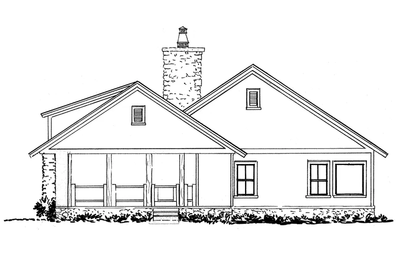 Modern Farmhouse Plan Right Elevation - 163D-0023 - Shop House Plans and More