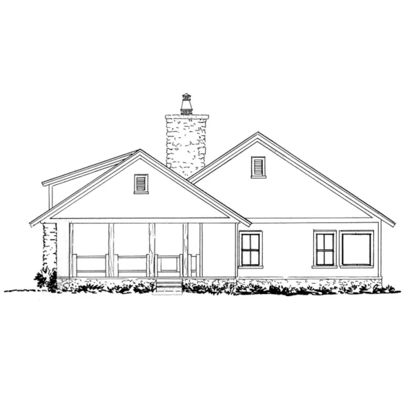 Southern House Plan Right Elevation - Timberrock Rustic Home 163D-0023 - Shop House Plans and More