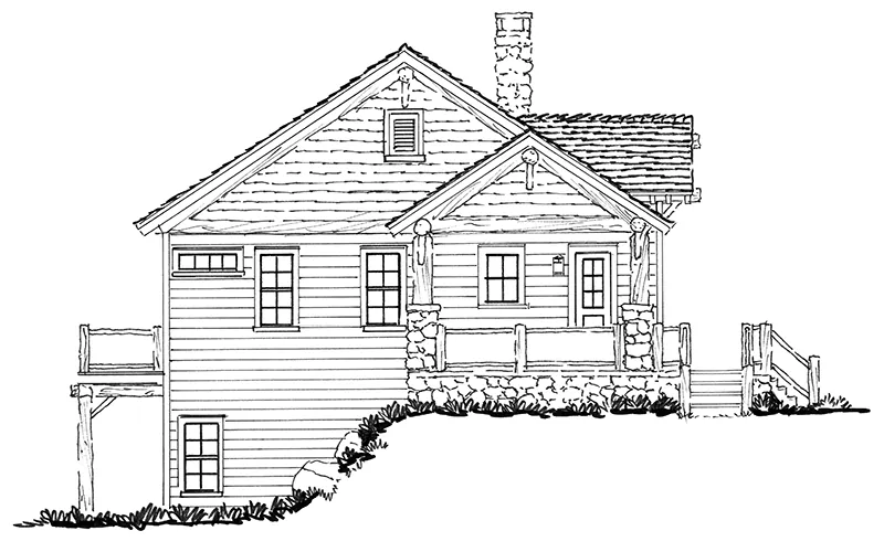 Mountain House Plan Left Elevation - Cypresscreek Craftsman Bungalow 163D-0024 | House Plans and More