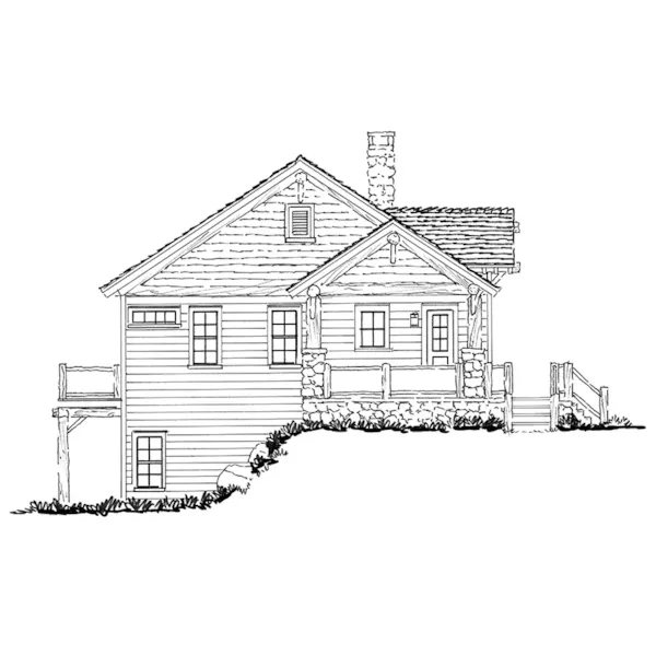 Rustic House Plan Left Elevation - Cypresscreek Craftsman Bungalow 163D-0024 | House Plans and More