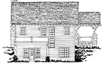 Country House Plan Rear Elevation - Cypresscreek Craftsman Bungalow 163D-0024 | House Plans and More