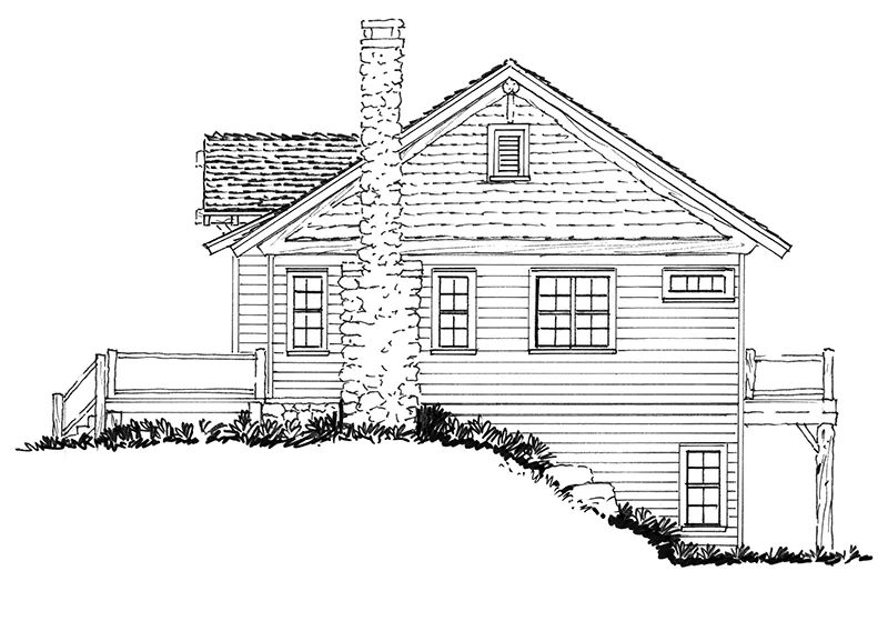 Mountain House Plan Right Elevation - Cypresscreek Craftsman Bungalow 163D-0024 | House Plans and More