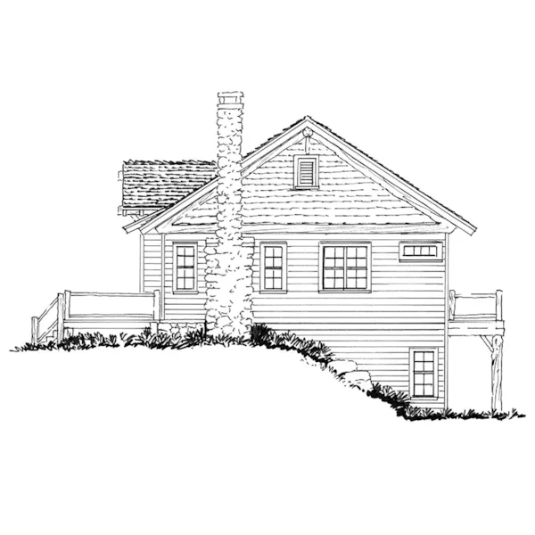 Rustic House Plan Right Elevation - Cypresscreek Craftsman Bungalow 163D-0024 | House Plans and More