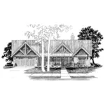 Cabin & Cottage House Plan Front Image of House - Cool Springs Ranch Home 163D-0025 | House Plans and More