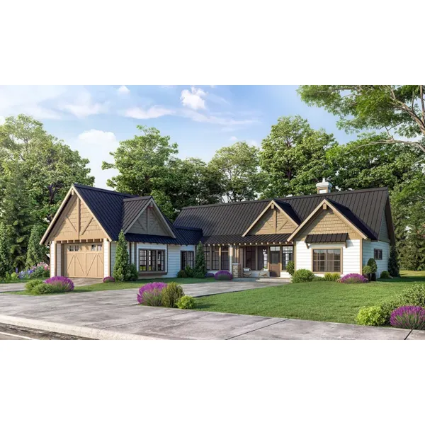 Cabin & Cottage House Plan Front of Home - Cool Springs Ranch Home 163D-0025 | House Plans and More