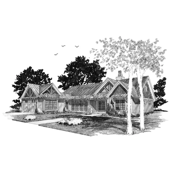 Cabin & Cottage House Plan Front Photo 03 - Cool Springs Ranch Home 163D-0025 | House Plans and More