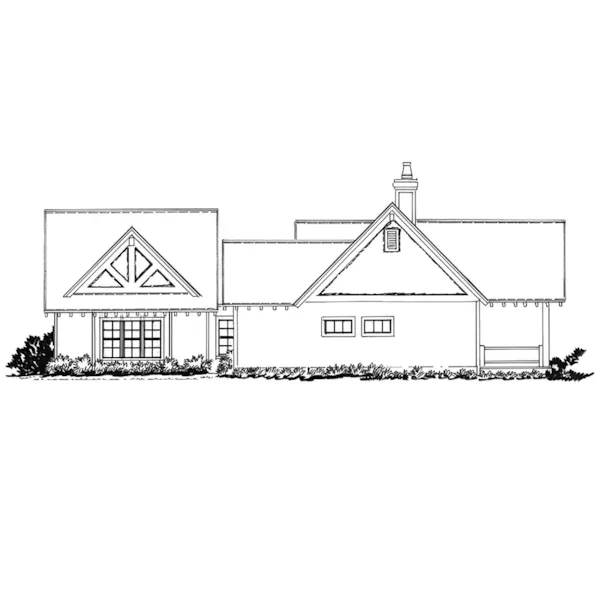 Cabin & Cottage House Plan Right Elevation - Cool Springs Ranch Home 163D-0025 | House Plans and More