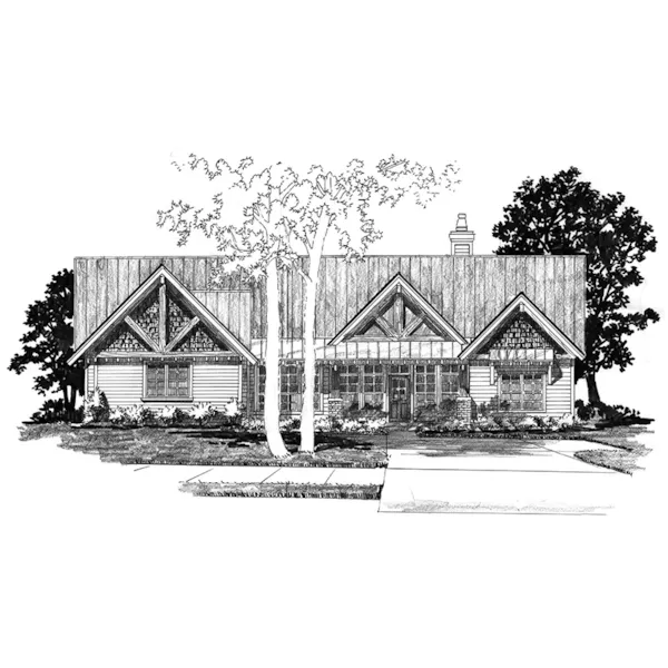 Rustic House Plan Front Image of House - Cool Springs I Ranch Home 163D-0026 | House Plans and More