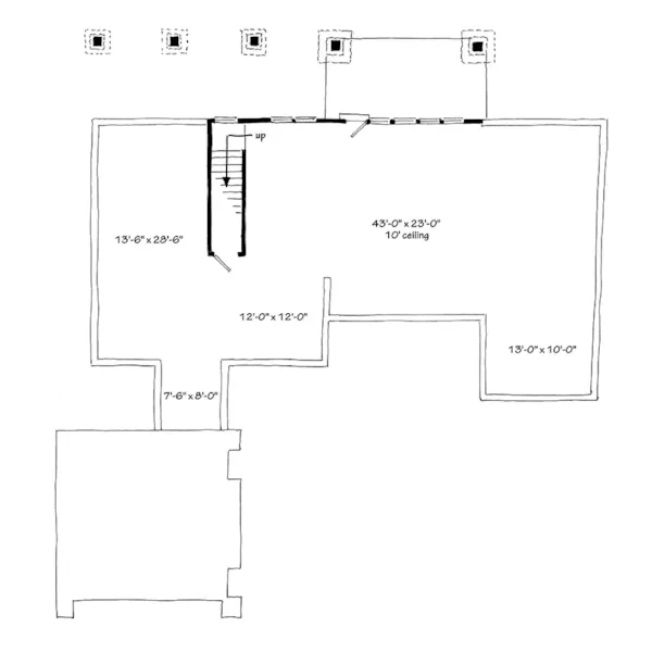 Mountain House Plan Lower Level Floor - Cool Springs II Ranch Home 163D-0027 | House Plans and More