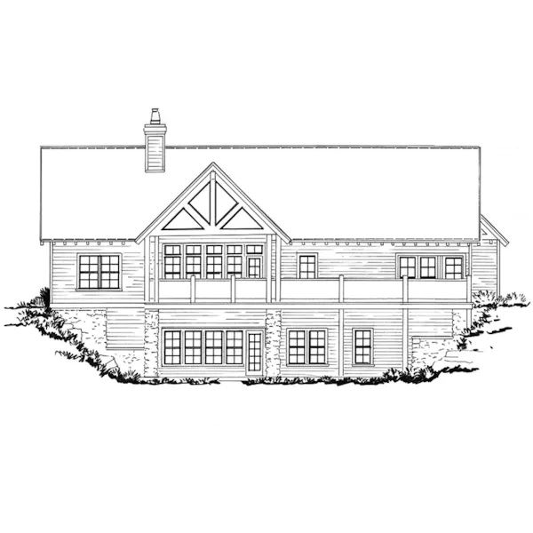 Mountain House Plan Rear Elevation - Cool Springs II Ranch Home 163D-0027 | House Plans and More