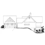 Arts & Crafts House Plan Right Elevation - 163D-0028 | House Plans and More